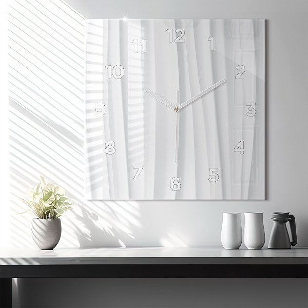 Square wall clock Waves texture