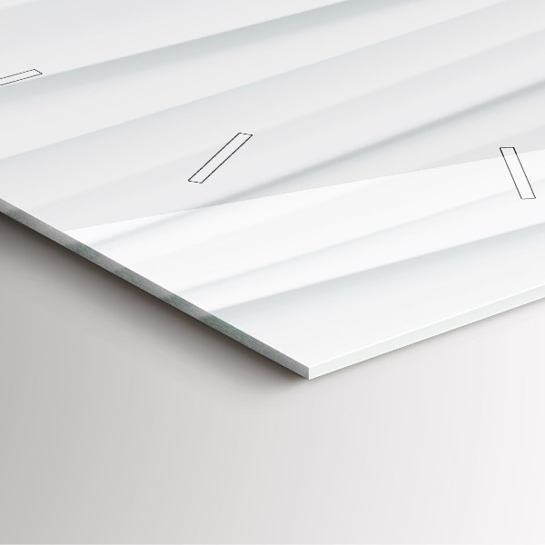 Square wall clock Waves texture