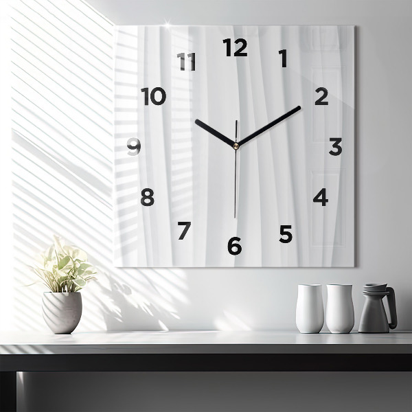 Square wall clock Waves texture