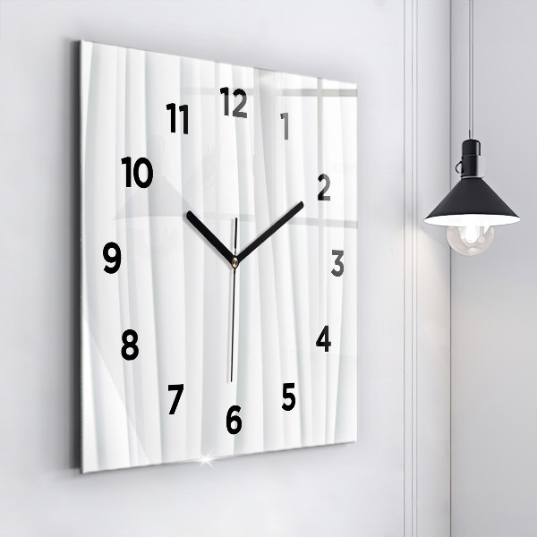 Square wall clock Waves texture