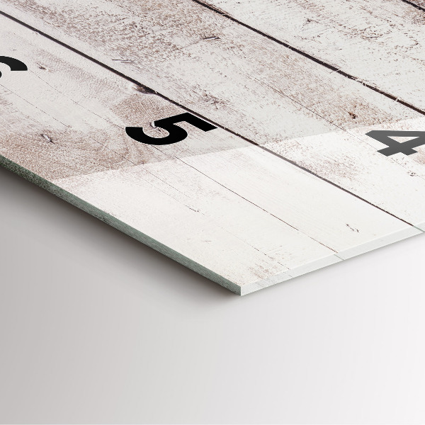 Square wall clock Light wood planks