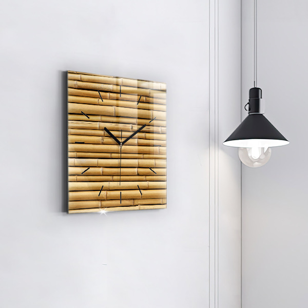 Square wall clock Bamboo sticks