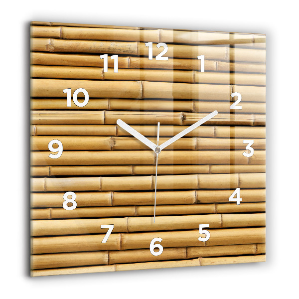Square wall clock Bamboo sticks