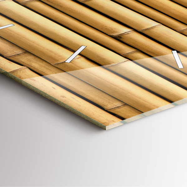 Square wall clock Bamboo sticks