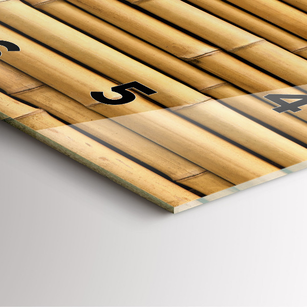 Square wall clock Bamboo sticks