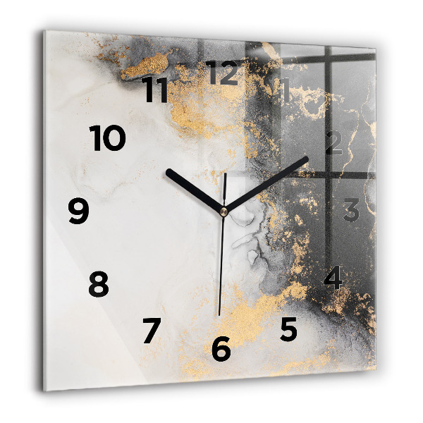 Square wall clock Artistic marble