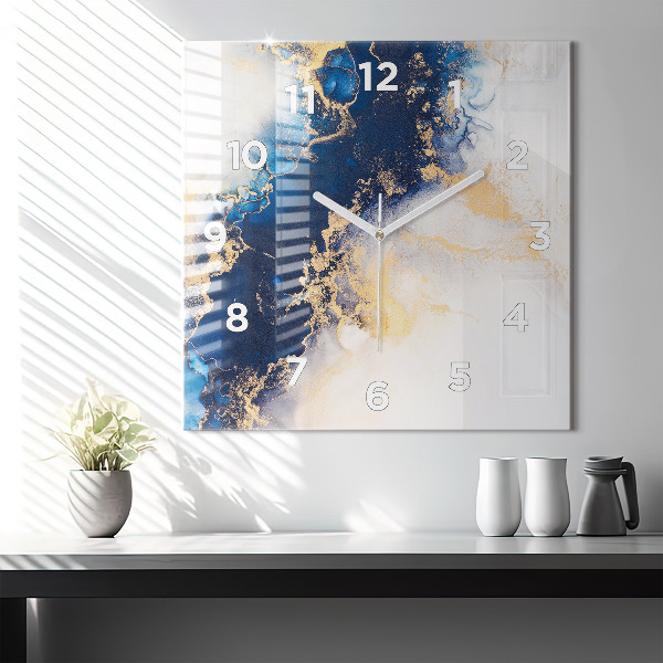 Square wall clock Marble pattern