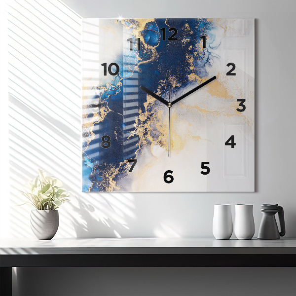 Square wall clock Marble pattern