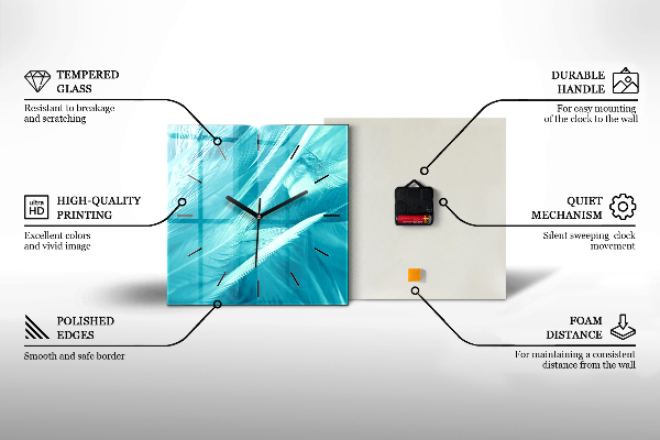 Square wall clock Hello Summer!