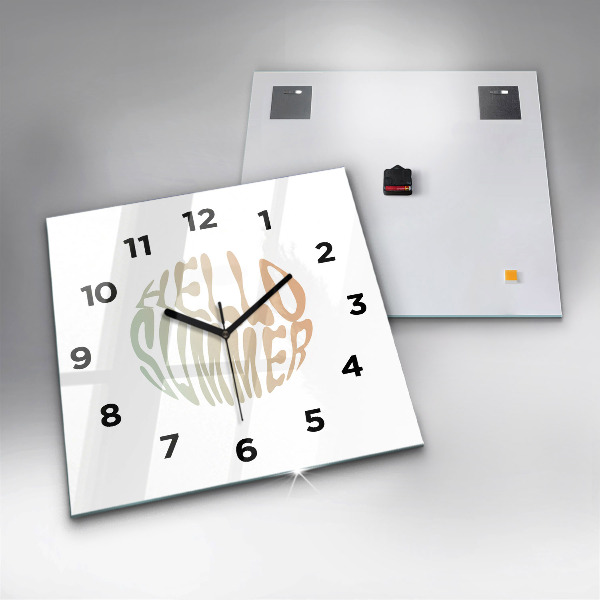 Square wall clock Hello Summer!