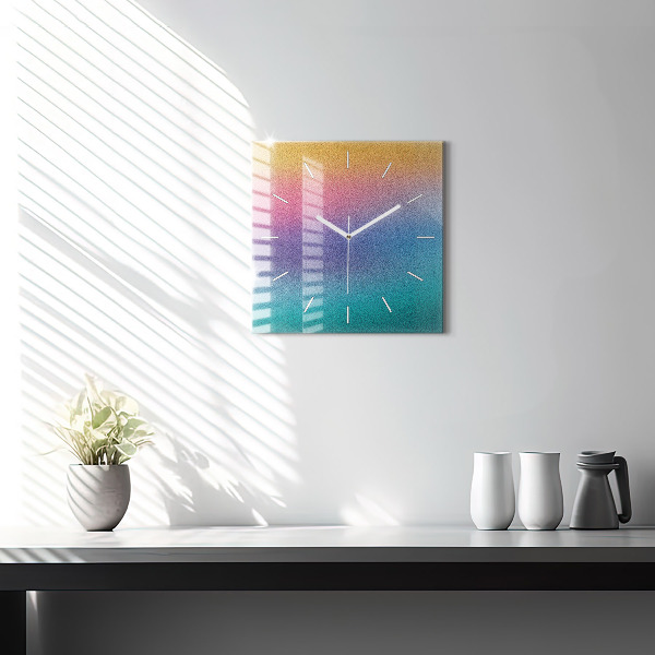 Square wall clock Gradient pattern