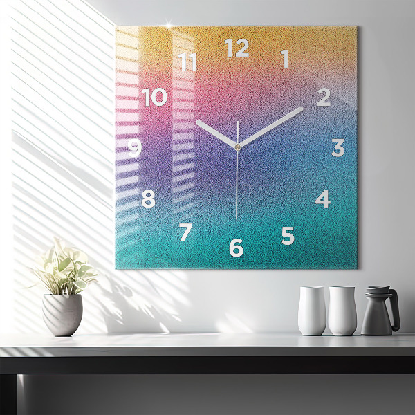 Square wall clock Gradient pattern