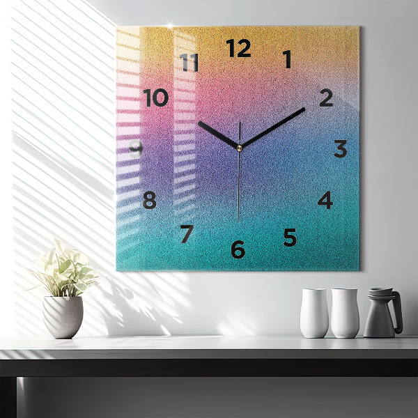 Square wall clock Gradient pattern