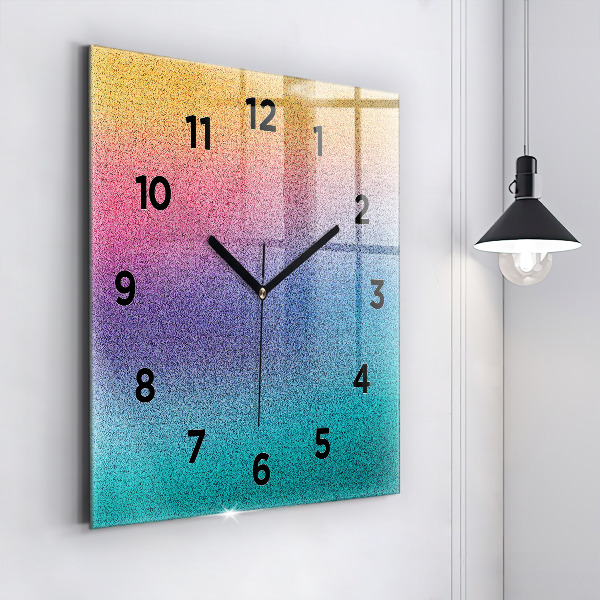 Square wall clock Gradient pattern