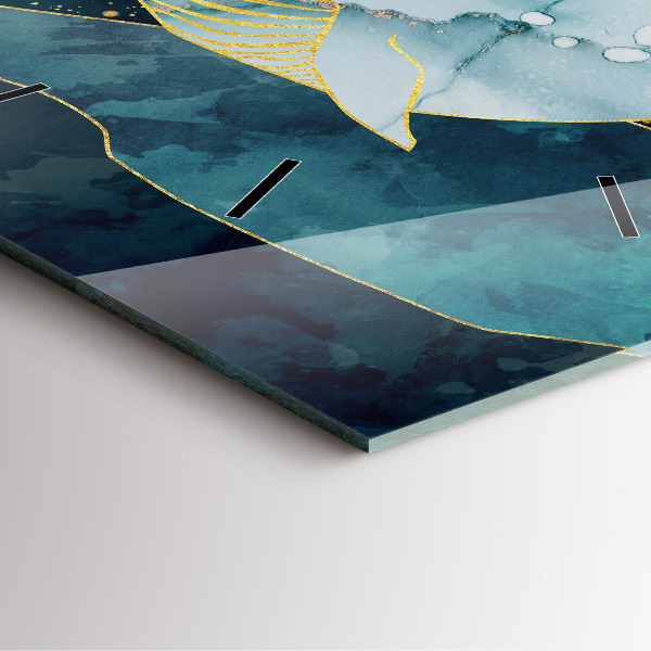 Square wall clock Abstract whale