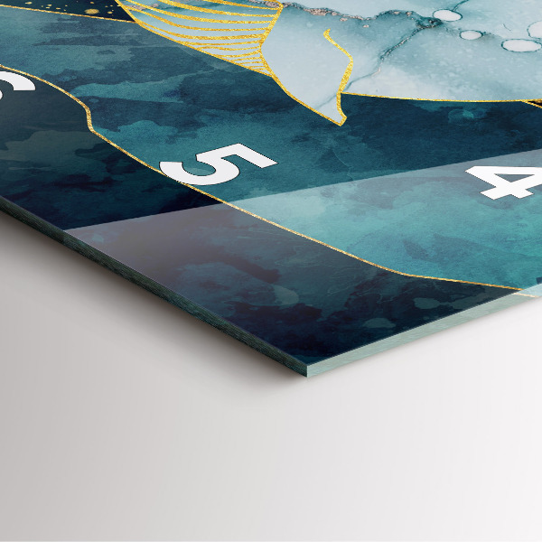 Square wall clock Abstract whale