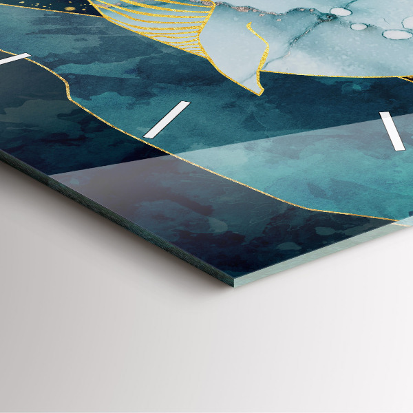 Square wall clock Abstract whale