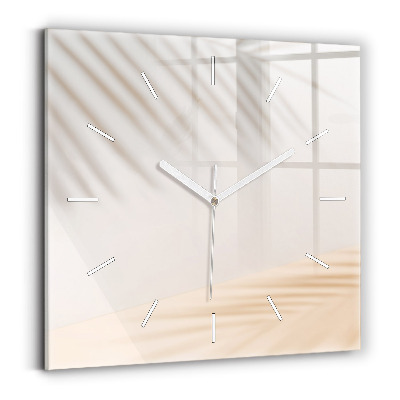 Square wall clock Creamy abstraction