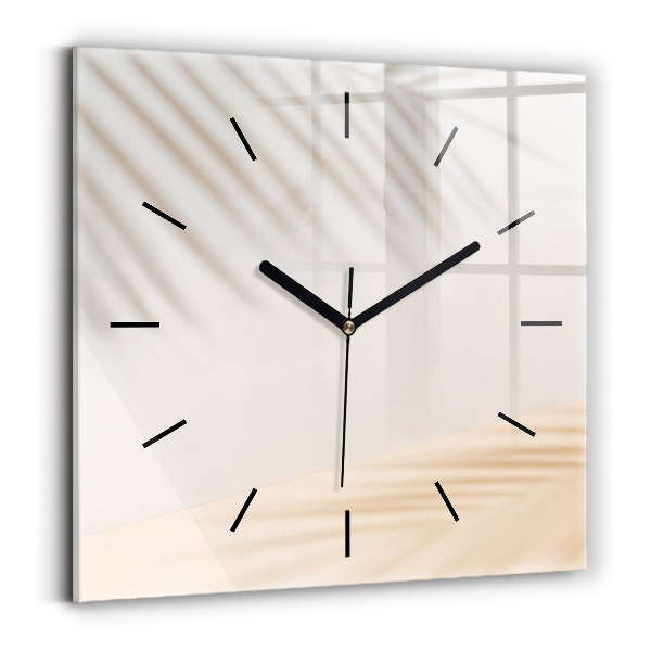 Square wall clock Creamy abstraction