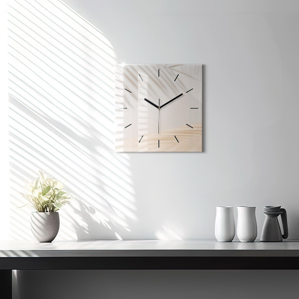 Square wall clock Creamy abstraction
