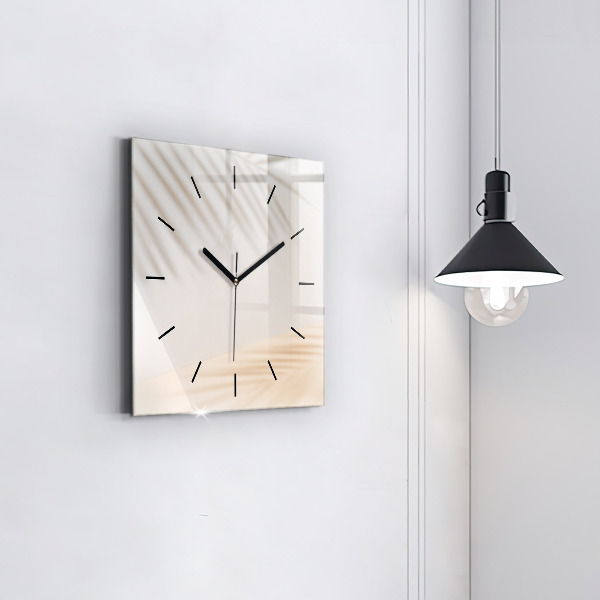 Square wall clock Creamy abstraction
