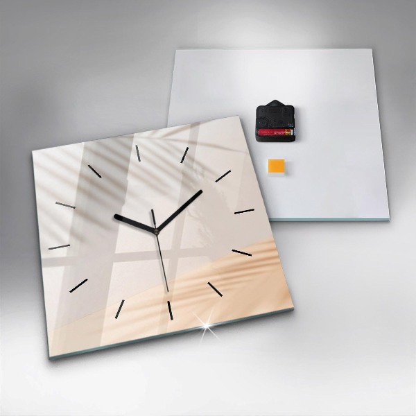 Square wall clock Creamy abstraction