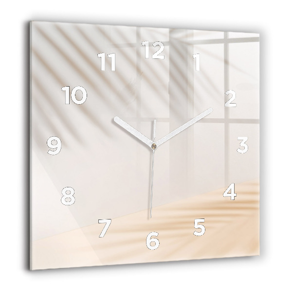 Square wall clock Creamy abstraction