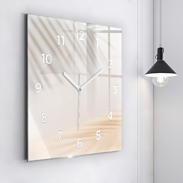 Square wall clock Creamy abstraction