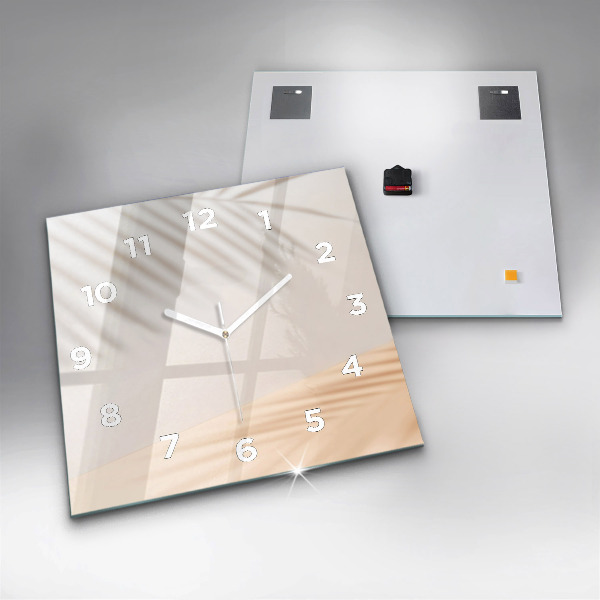 Square wall clock Creamy abstraction