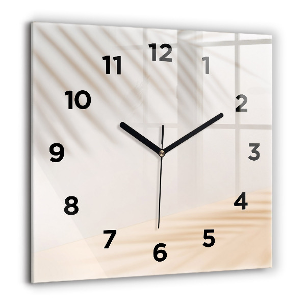 Square wall clock Creamy abstraction