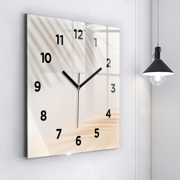 Square wall clock Creamy abstraction