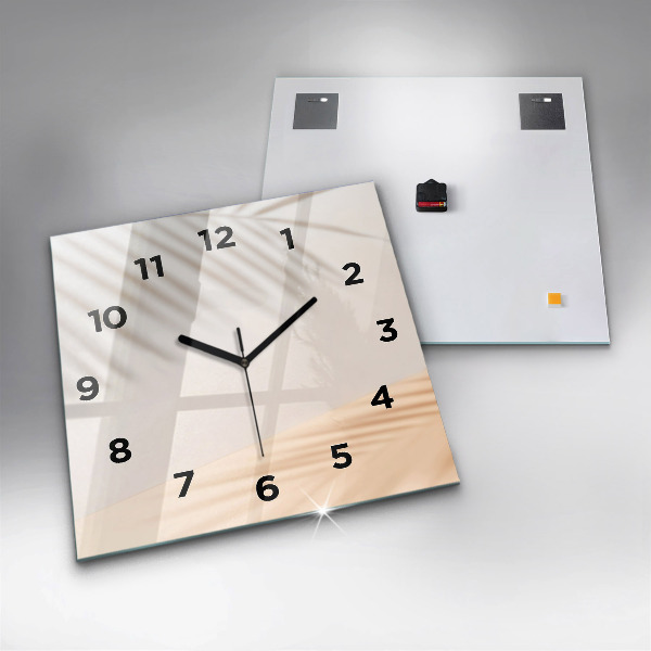 Square wall clock Creamy abstraction