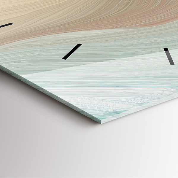 Square wall clock Wave abstraction