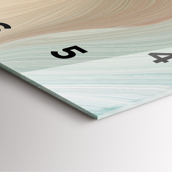 Square wall clock Wave abstraction