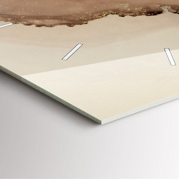 Square wall clock Beige modern art