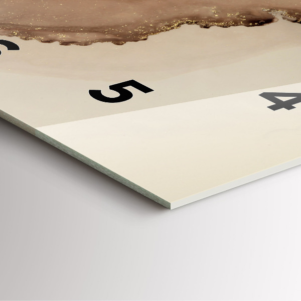 Square wall clock Beige modern art