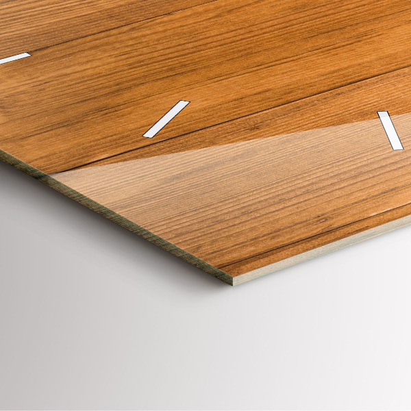 Square wall clock Wooden boards