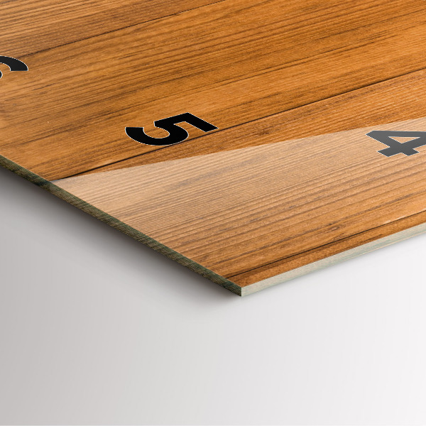 Square wall clock Wooden boards