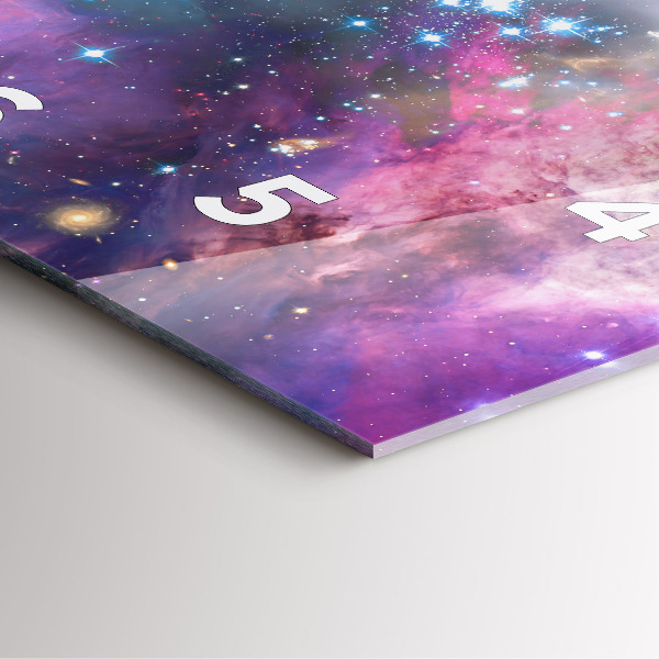 Square wall clock Galaxy and stars