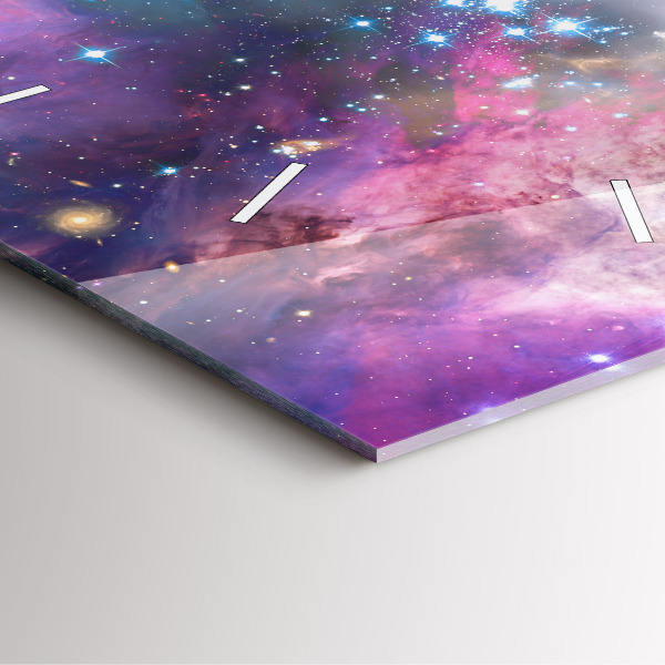 Square wall clock Galaxy and stars