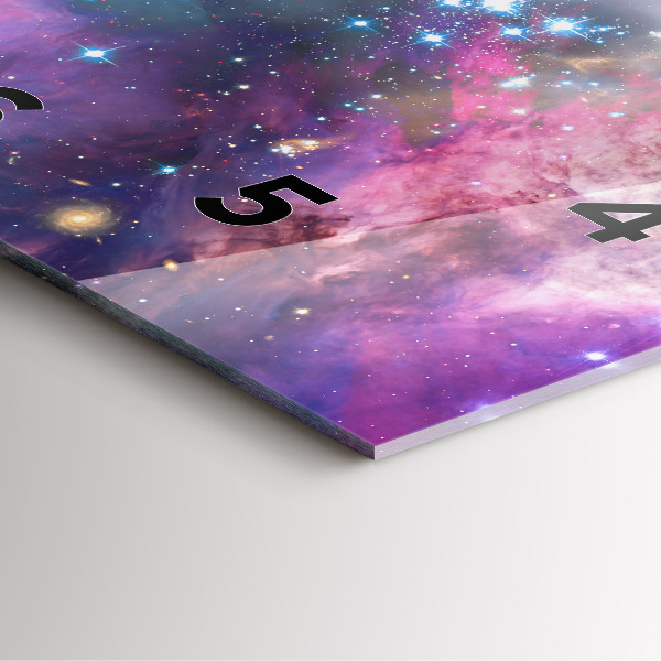 Square wall clock Galaxy and stars