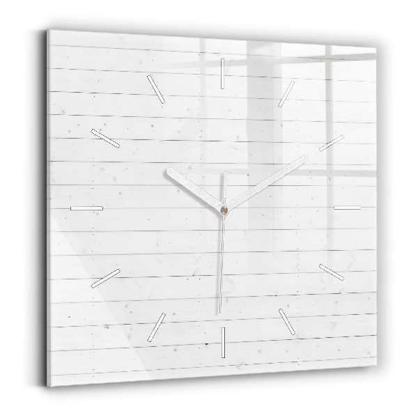 Square wall clock Wooden panels pattern