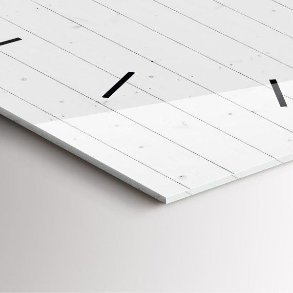 Square wall clock Wooden panels pattern