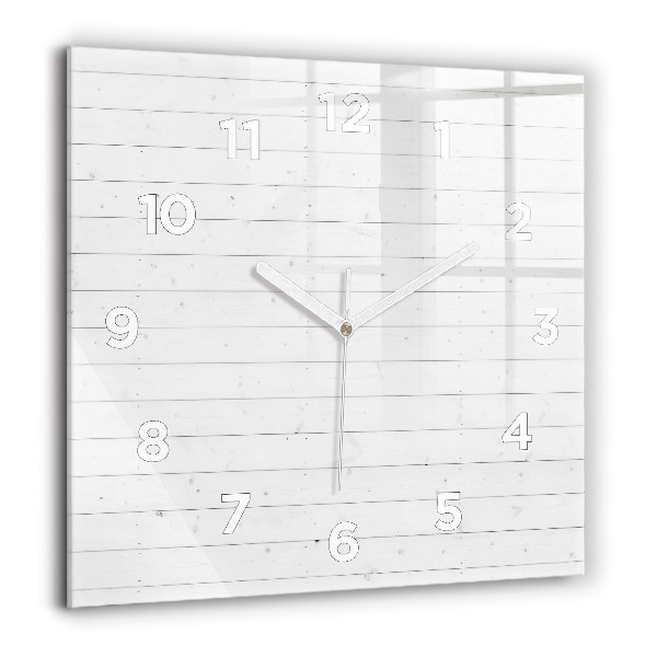 Square wall clock Wooden panels pattern