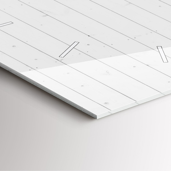 Square wall clock Wooden panels pattern