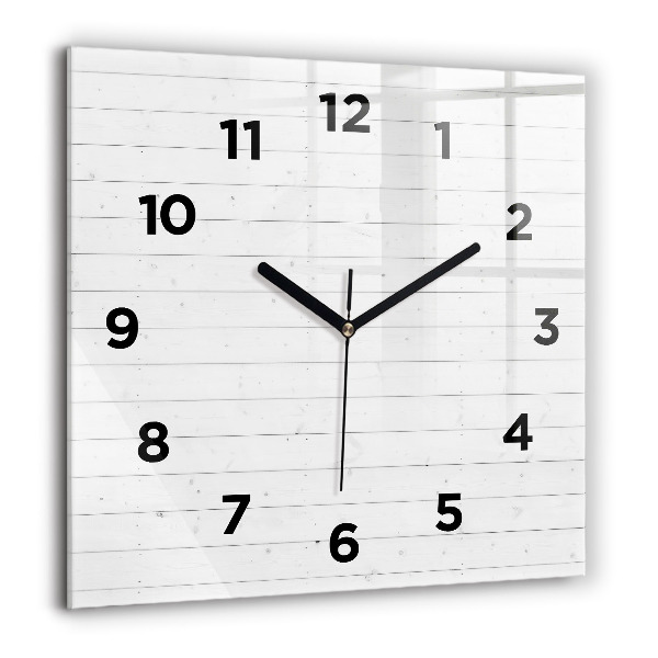Square wall clock Wooden panels pattern