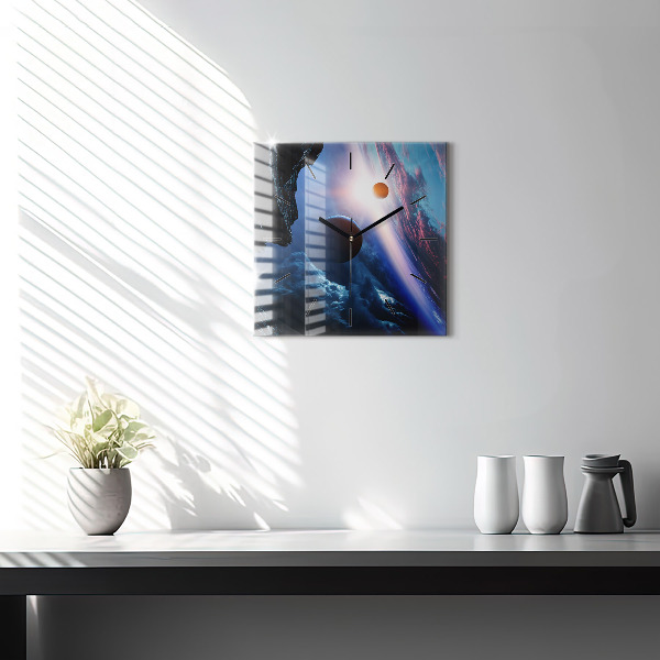 Square wall clock Great Galaxy