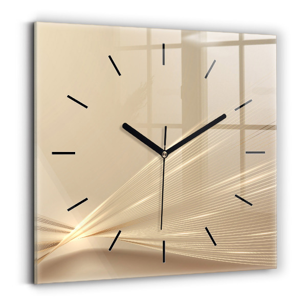 Square wall clock Abstract light