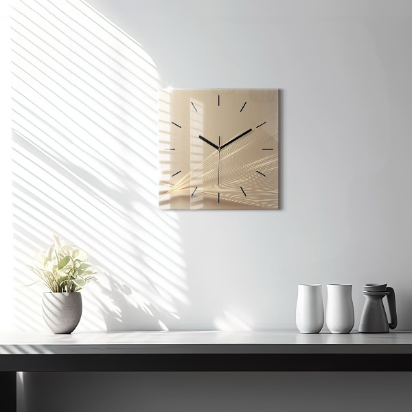 Square wall clock Abstract light