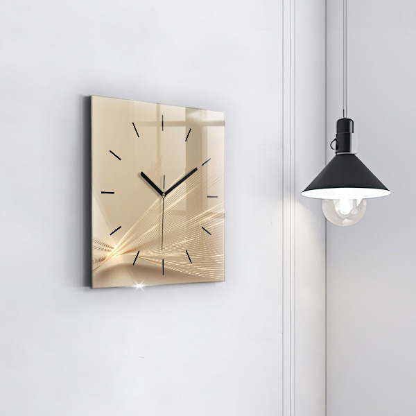 Square wall clock Abstract light